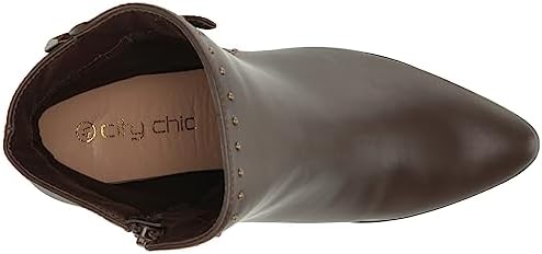 CITY CHIC PLUS SIZE ANKLE BOOT ORLY IN CHOC BROWN, SIZE 13 | Image 4
