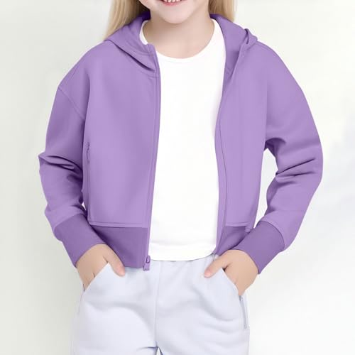 Cute Zip Up Jackets For Teen Girls Casual Long Sleeve Full-Zip Sweatshirts Kids Fall Long Sleeve Outerwear With Pocket2