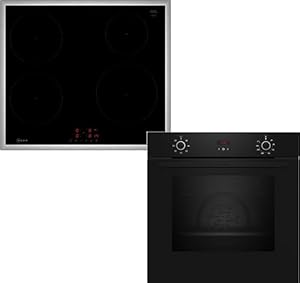 NEFF BX36IB0, Backofen-Set, Bestehend aus B1CCC0AK3, Backofen 60 x 60 cm, CircoTherm für gleichmäßige Hitze, LED-Display & T46SBE1L0, Induktionskochfeld, Powerstufe, Touch Control, Edelstahlrahmen
