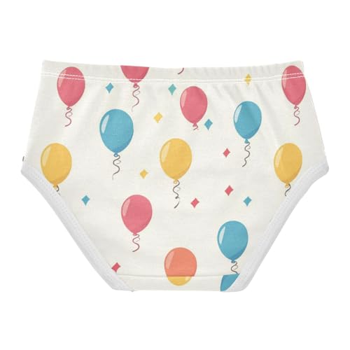 ZZKKO Colorful Balloon Girls Underwear Toddler Panties for Girls Comfort Brief Size 2-8T2