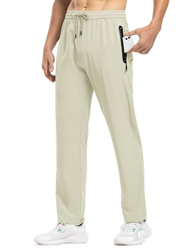 Image of TBMPOY Men's Outdoor Lightweight Hiking Mountain Pants Running Active Jogger Pants