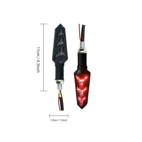 Clignotants moto universels feux signalisation indicateurs de virage avant arrière rouge