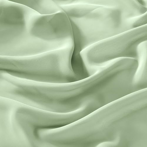 Image of MLMC Sage Green Chiffon Fabric by The Yard Pre-Cut Sheer Chiffon Arch Fabric 3 Yards Airy Continuous Draping Panels 60 inch Wide for Wedding Backdrop Craft Ceiling Decor