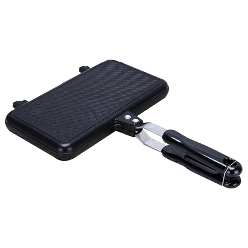 Sandwich Maker - Padella antiaderente su entrambi i lati con manico antiscottatura | Versatile macchina per la colazione e griglia per toast, waffle, panini e altro, pentole leggere e antiaderenti