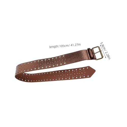 Men Vintage Cowboy Style Wide Belt with Buckle Casual and Holiday Essential Unique Hollow Design for Jeans and Parties2