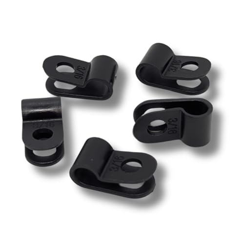Lumonic Juego de sujetacables 100x P-Clip I 5mm Perfectamente adecuado para cables con un diámetro de 3/16' I También como:...