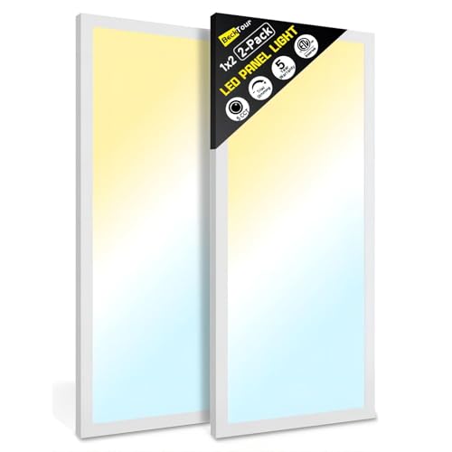 BeckTour 1x2 LED Flat Panel Light Surface Mount...