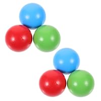 ELAYARD 6pcs Wooden Bocce Balls Set Mallets for Boys and Girls Outdoor Garden Bocce Kit 4.5cm Wooden Rolling Balls for Family and Kindergarten