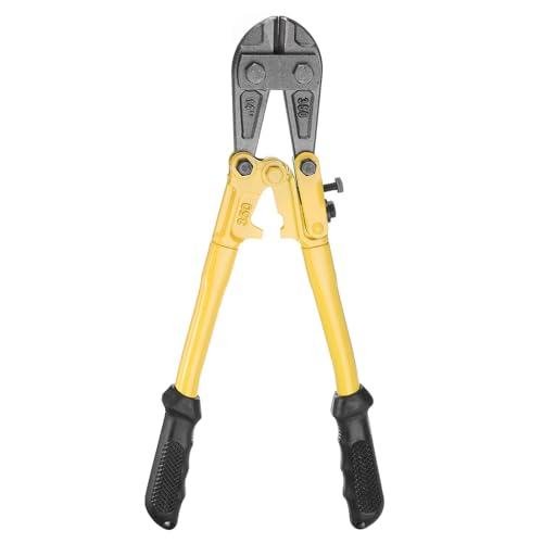 QUARKZMAN Cortapernos De Alta Resistencia 14' Cortador Mini De Cerraduras Hojas De Acero Aleado Cr-V Cortapernos Mango Bimaterial Para Herramienta De Corte De Alambres Y Tornillos