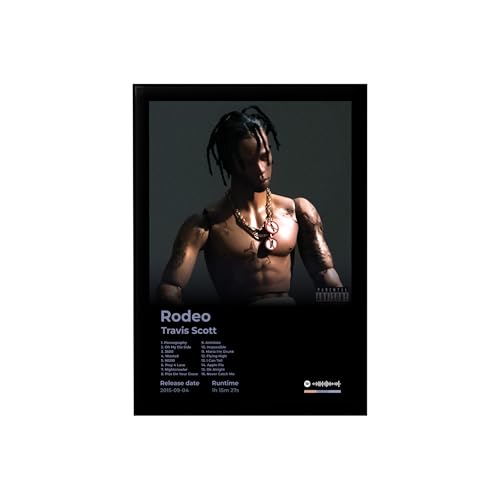 BLINKART Travis Scott(Rodeo) Popular Music Album Hanging Wall Photo Frames (13x10) inch Decoration For Home Bedroom Living Room Aesthetics Artworks Spotify Song Link QR Code With Your Photo Frame