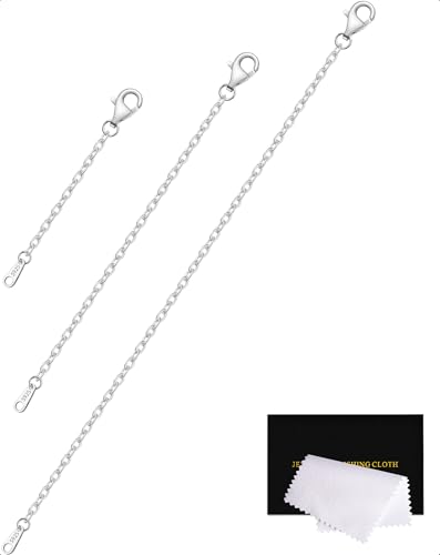 925 Sterling Silver Necklace Extender Sterling Silver Necklace Chain Extenders for Necklaces 2