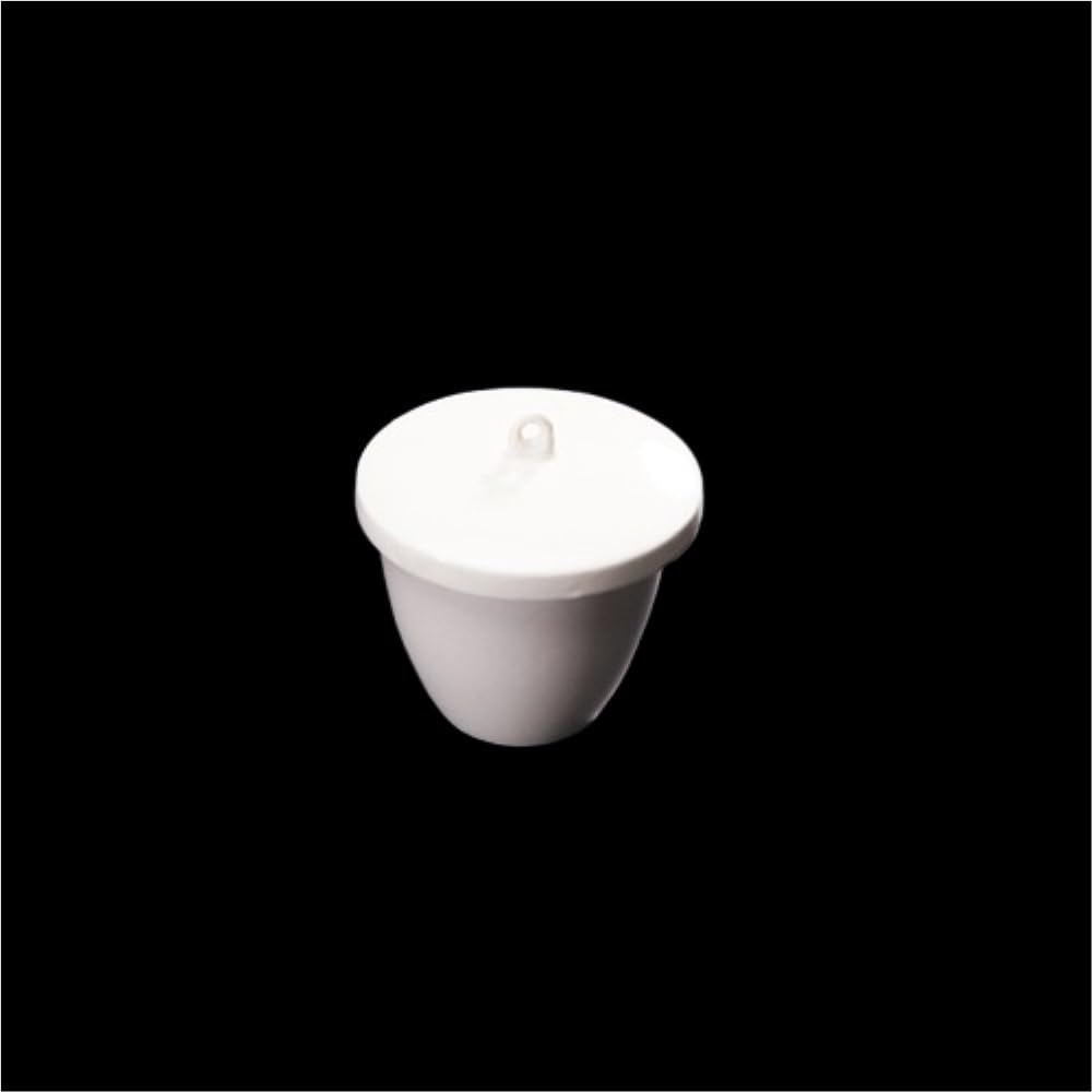 5 crisoles ligeros de corindón y alúmina con tapas - Crisoles cerámicos de óxido de aluminio de alta temperatura for laboratorio(100ml)