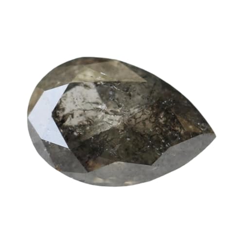 Diamant sel et poivre poire 6,6x4,5 mm en vrac pour bague de fiançailles femme PDD508