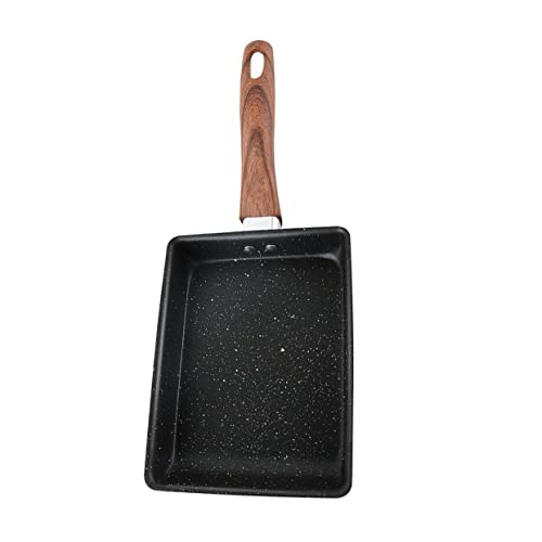 JECOMPRIS 1Pieza Sartén Cuadrada Antiadherente de Tamagoyaki Pan de Cocina Multifuncional para Freír y Cocinar para Camping y Uso Doméstico Mango