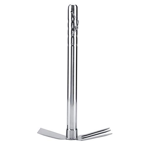 Mini Ancinho de Aço Com Cabo de Borracha, Cultivador de Garras, Ferramenta de Jardim Ao Ar Livre
