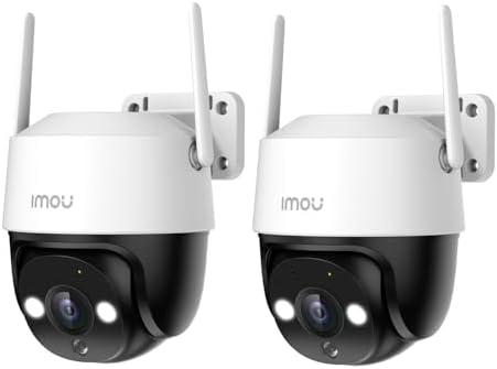 Imou 2K(3MP) Cámara Vigilancia Exterior 2-Pack, 360° PTZ Cámara W...