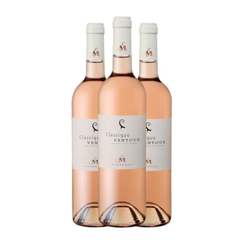 Marrenon Classique Rosé Côtes du Ventoux 75 cl Vino rosado (Caja de 3 Botellas de 75 cl)