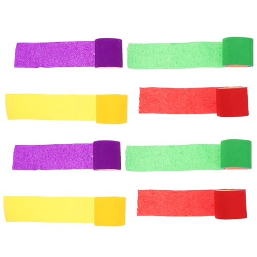 ERINGOGO 8 Pack Crepe Paper Rolls Multi- Streamer Paper for Craft DIY Projects Flower Making Boys and Girls Activity