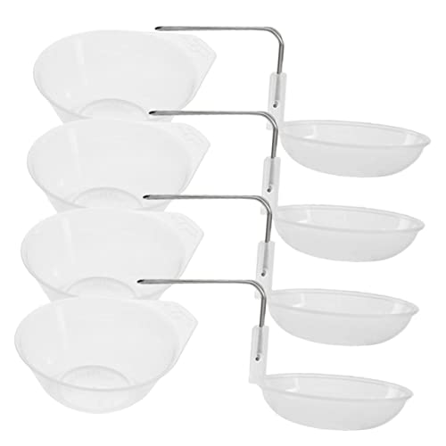 BRIGHTFUFU Large Soup Bowl Serving Spoon Set 4 Piece Camping Bowls Plastic Reusable Compact Lightweight for Outdoor Family and Group Trips