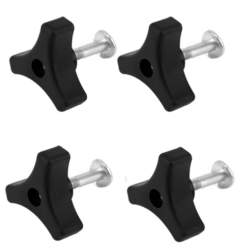 Armastuse 4 Sets Lawn Mower Handle Bolts, Triangle Handle Knob Nut Screw Bolt Lawnmower Handle Wing Nut Universal Fixing Nut Replacement Parts for Honda & Most Lawn Mower Machine Accessories Supplies