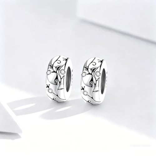 Image of ARTCHARM Clasp Love Safety Chain Charm - Authentic 925 Sterling Silver Heart Beads - Fit European Style Bracelet