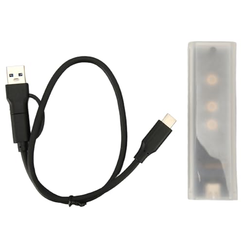 Gabinete M.2 NVMe SSD USB 3.1 Tipo C 10Gbps transparente miniatura 7