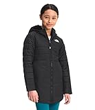 The North Face Girls' Reversible Mossbud Swirl Parka, TNF Black, L