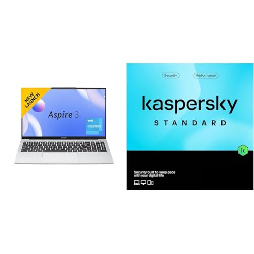 acer [SmartChoice Aspire 3 Laptop Intel Core Celeron N4500 Processor Laptop (8 GB LPDDR4X SDRAM/256 GB SSD/Win11 Ho + Kaspersky Standard 1 Device 1...