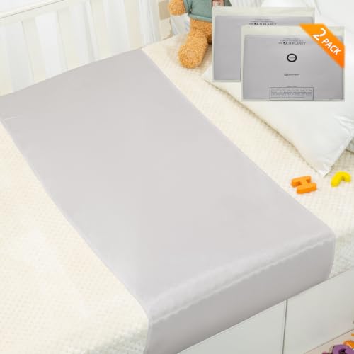 Image of PROMEED 2 Pack Baby Silk Bassinet Sleeve, 23 Momme Pure Silk Cot Semi Sheet, Adjustable for All Standard Bassinet/Cradle/Cot/Crib Mattress (Light Grey)