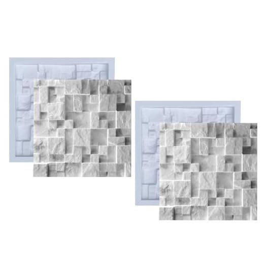 Kit Formas para Gesso 3D e Cimento ABS Molde Revestimento de Parede Painel Decorativo