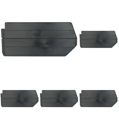 Image of Akro-Mils 40260 Plastic Length Dividers for AkroBins Stackable Storage Bins Model 30260, Custom Storage Inserts for Tools, Crafts & Supplies, Black (Pack of 30)