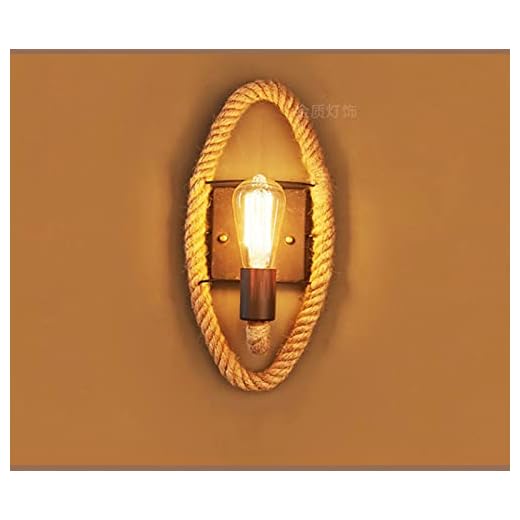 Restaurang korridor bar kafé kreativ retro sladd vägglampa 26 x 40 cm E27-1 (utan ljuskälla) rund personlighet sovrum industriell amerikansk sladd lampa