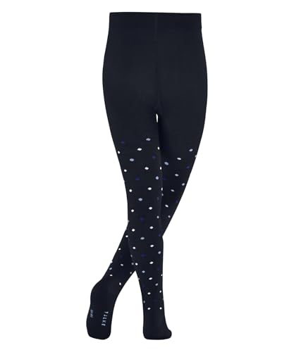 FALKE Unisex-Child Tights Multidot K Ti Cotton Thin Patterned 1 Pair, Blue Space Blue 6116, 80-92, Blue Space Blue 6116, 80-922