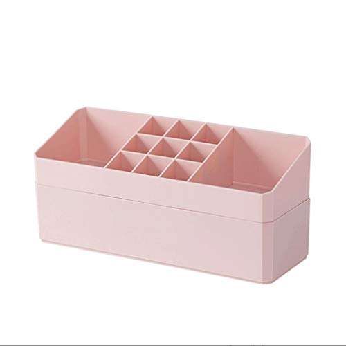 Preisvergleich Produktbild WXL Mehrschichtige Desktop-Aufbewahrungsbox Kosmetik Lippenstift Nagellack Multi-Split Lagerregal Doppelschicht Spleißen Aufbewahrungsbox (Farbe : Rosa)