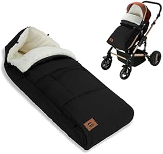 EAQ Cosytoes Footmuff Baby footmuff Fleece Lined Cosytoes Warm Washable Sleeping Bag Universal Pushchair Footmuff (Black)