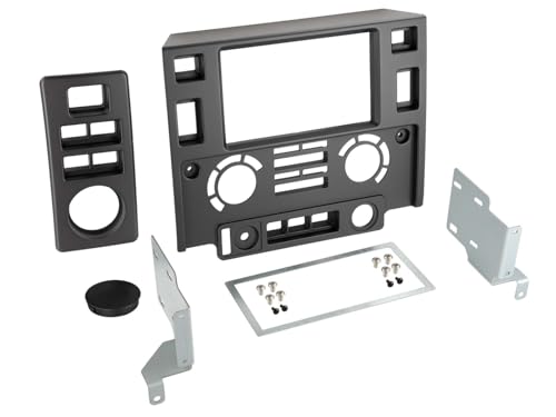 Plaque de façade 2-DIN Landrover Defender rénovation console autoradio GPS