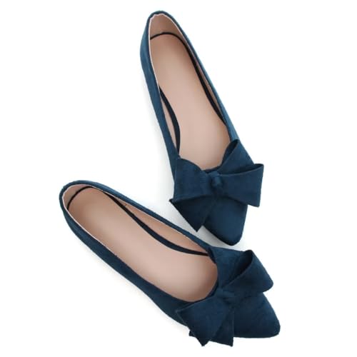 Image of Stunner Womens Flats Fashion Pointed Toe Bowknot Ballet Flats Cute Slip On Dress Flats Comfortable Party Wedding Flats2