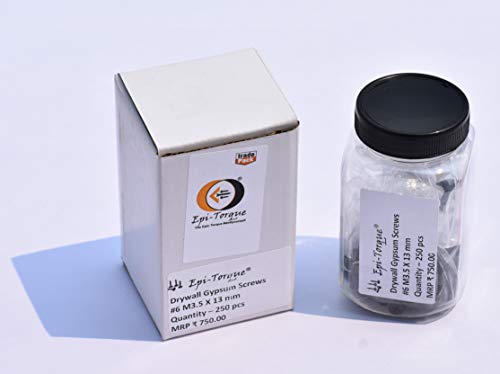 Image of Drywall Gypsum Black Screw Sharp Point Size #6 M3.5 X 13mm (Pack of 250 Pcs)