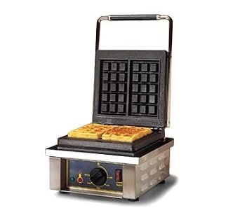 Equipex GES40/1 Single Cast Iron Plate Waffle Cone Baker with Drip Tray, Stainless Steel, 208/240v, NSF