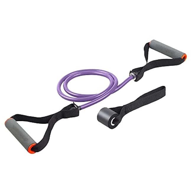 Single Resistance Bands, Workout Bands with Handles and The Exercise Bands with Door Anchor, Suitable for Resistance Training, Physical Therapy, Home Workouts, Boxing Training