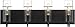 Eurofase 37059-019 Admiral Linear Chandelier 1 Light, Matte Black/Gold Painting Finish