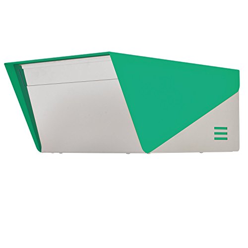 Katanabox Prime Op - Stainless Steel Post Mount Modern Design Mailbox With Lock And Key Extra Large Letterbox Rust Proof For Modern House Apartment Rural Roadside 17" X 11" X 7"(Green) #TOP6