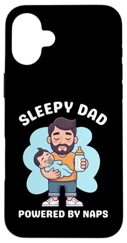 面白いスリーピーパパパデザイン 父の日ギフト 男性 夫 スマホケース iPhone 16 Plus 用
