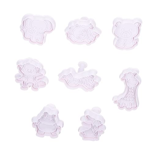 ULTECHNOVO 8 piezas Molde de Galletas de Animales de Herramientas Creativas para Repostería Molde Tridimensional de Fondant para y Tiendas de Postres