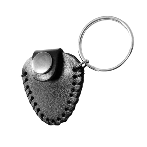 ERINGOGO Guitar Pick Bag Keychain Cowhide Material Plectrum Storage Holder for Quick Access