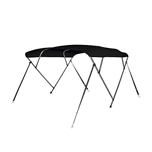 Seamander 3 Bow Bimini Top Boat Cover 4 Straps for Front and Rear