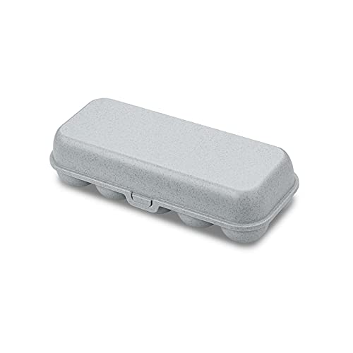 Koziol 3179670 eggbox, Storage, Transport Box, Zero Waste, unwrapped, Organic Grey, 118x73x277mm