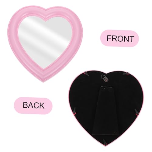 Espejo de maquillaje en forma de corazón de minkissy miniatura 2