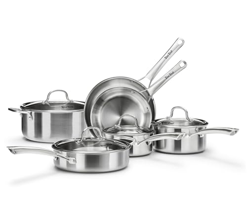 Tri-Ply Stainless Steel 10 Piece Cookware Set