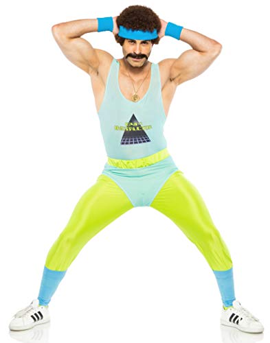 seeing red 80s gym instructor costume for men